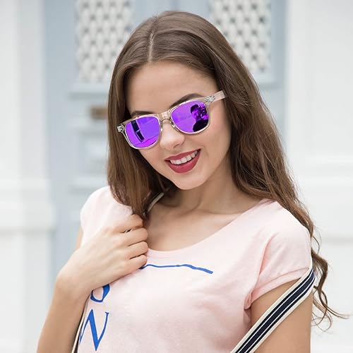 infinity Vision Transparent Sunglasses- Pink/Blue