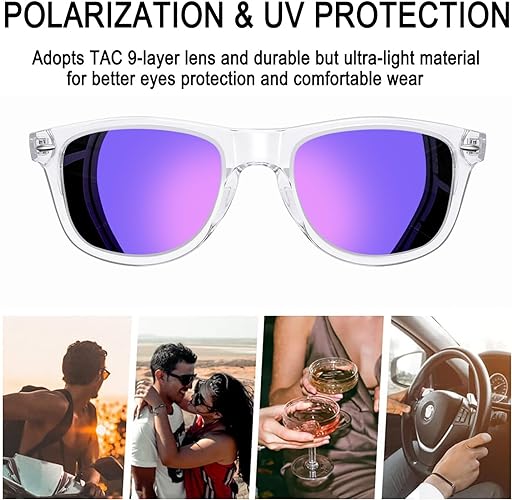 infinity Vision Transparent Sunglasses- Pink/Blue