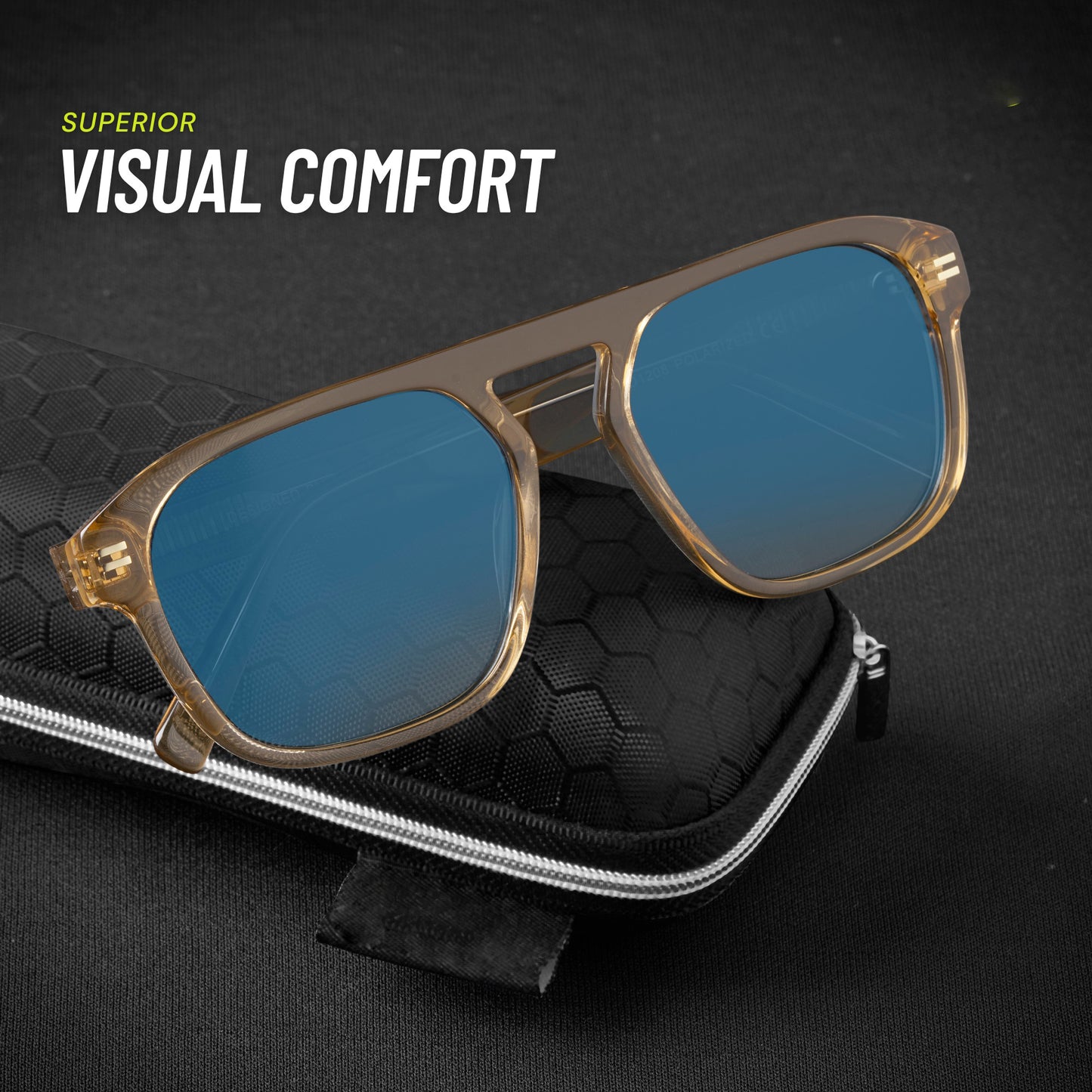 Imperial Glance Vision Sunglass- Blue/Brown