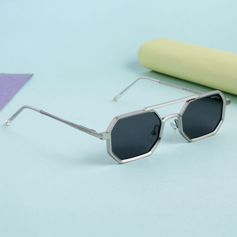 SunDazzle Sunglasses- Silver/Black/Gold