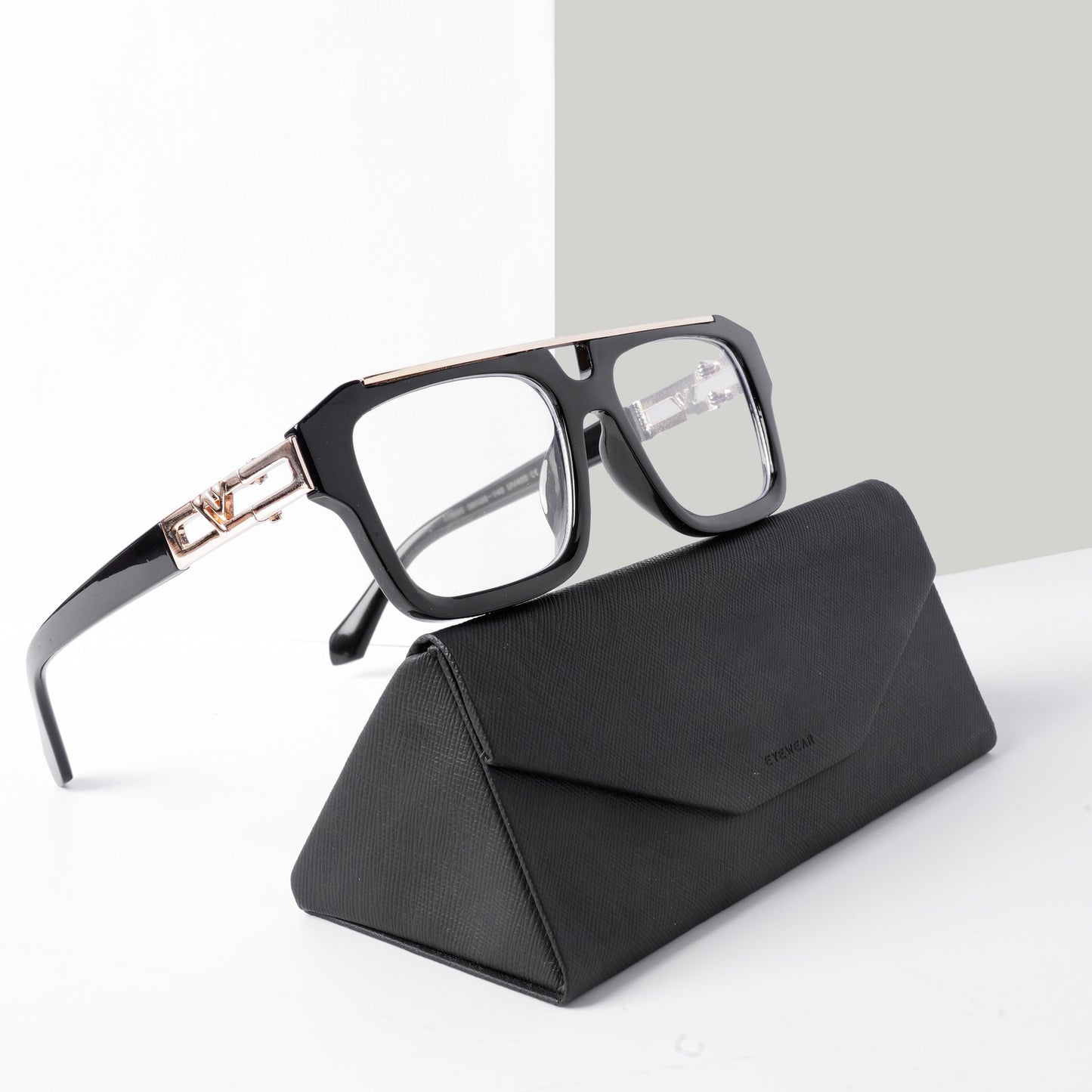 SolarGlow Sunglasses- Black/Gold