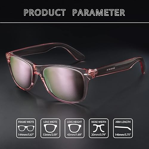 infinity Vision Transparent Sunglasses- Pink/Blue