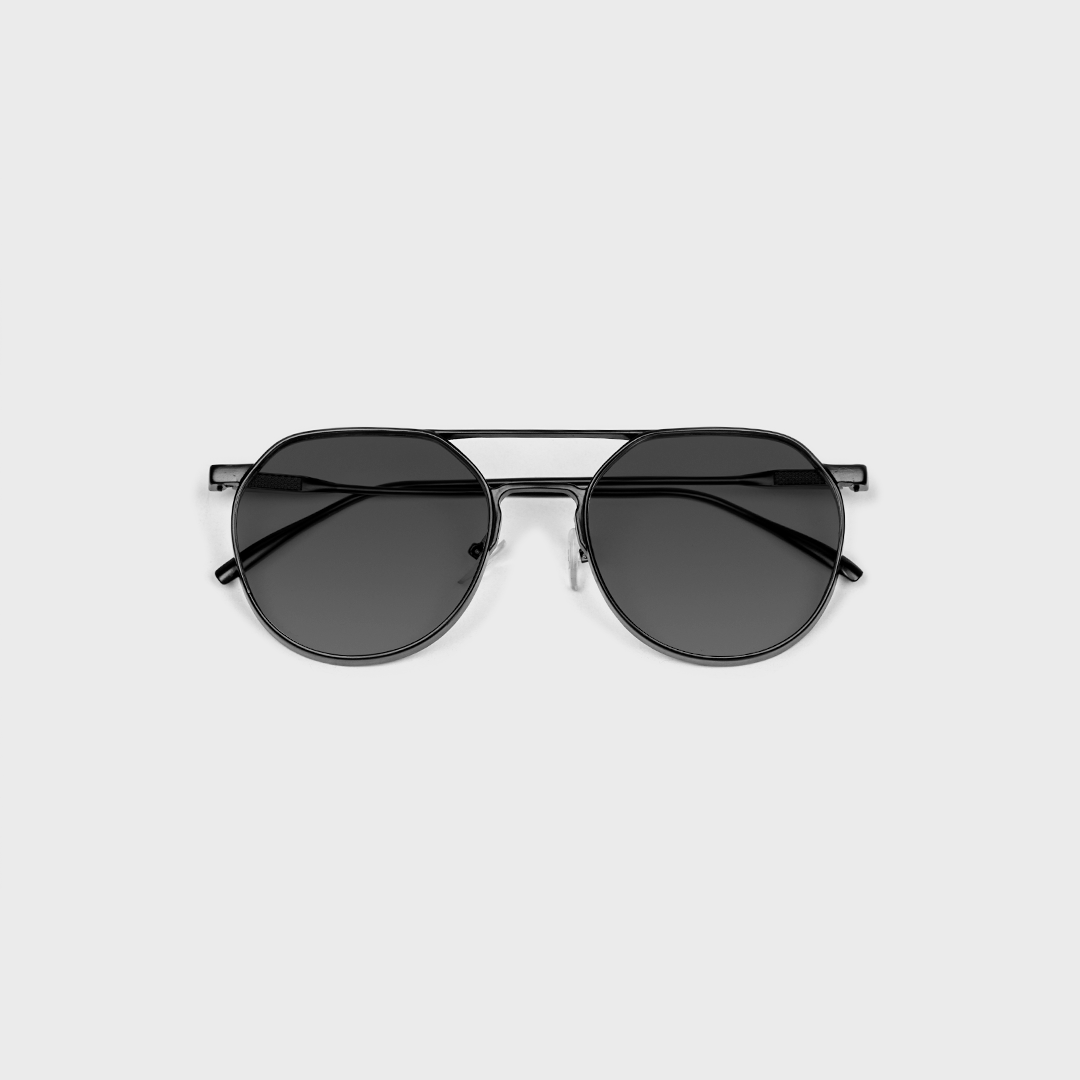 ShadeShield Sunglasses- Silver/Black/Gold