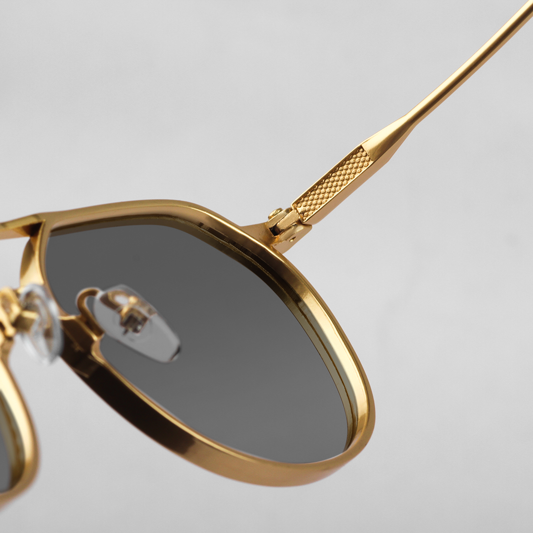 ShadeShield Sunglasses- Silver/Black/Gold