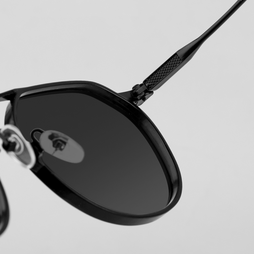 ShadeShield Sunglasses- Silver/Black/Gold