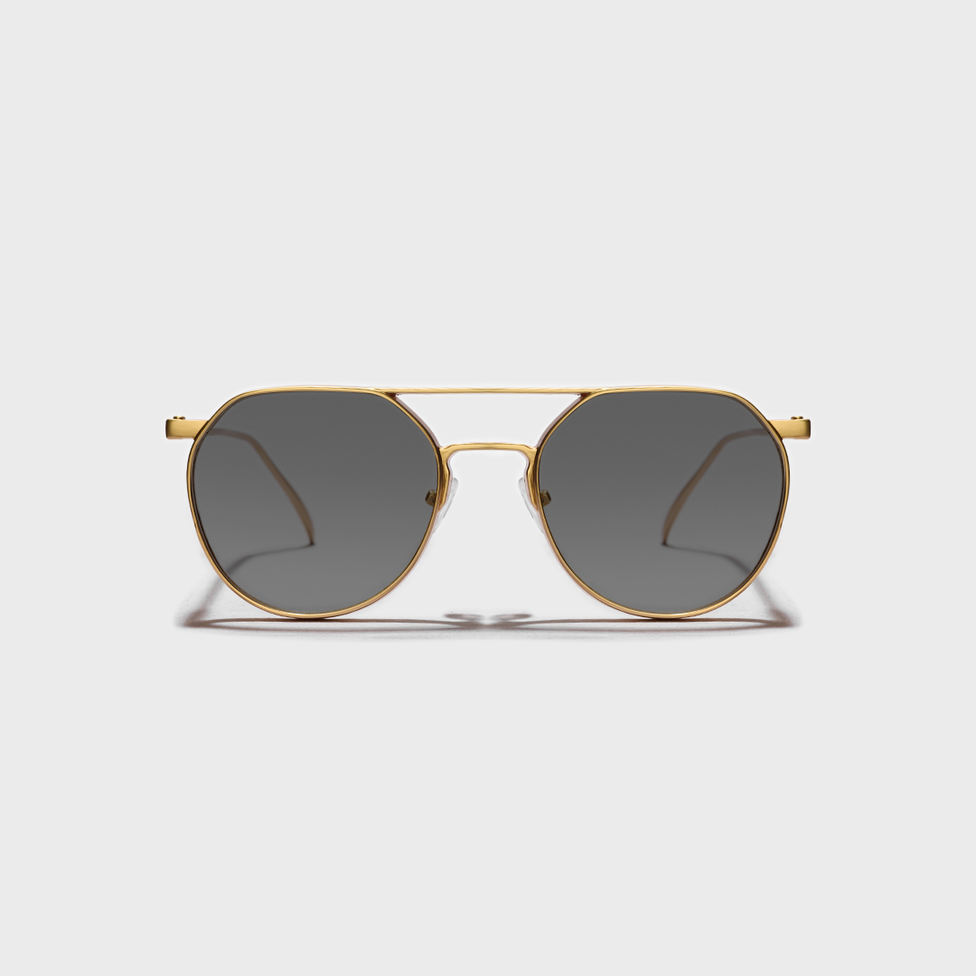 ShadeShield Sunglasses- Silver/Black/Gold