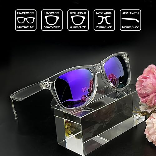 infinity Vision Transparent Sunglasses- Pink/Blue