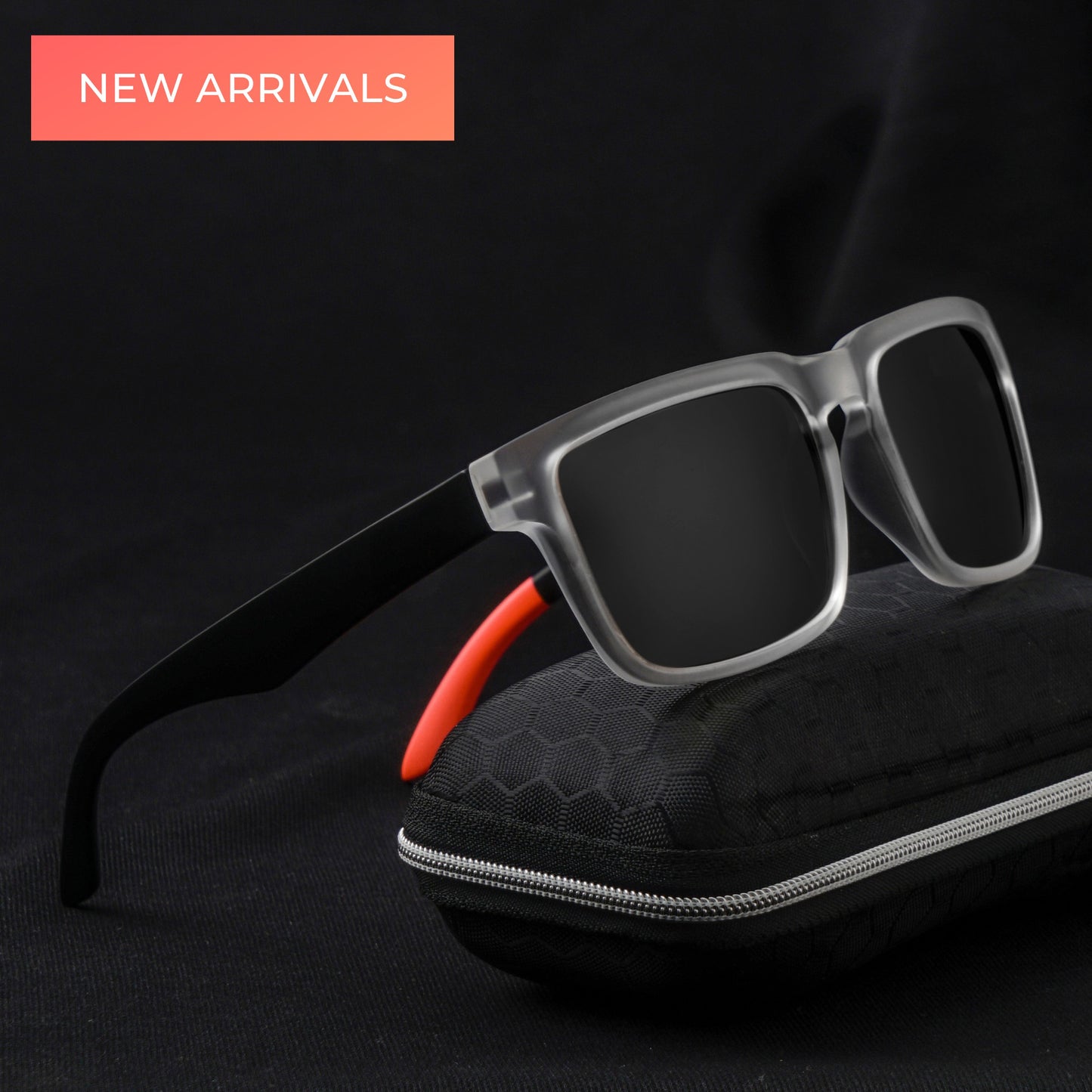 LuxuryGlint Vision Sunglass- Black/Orange