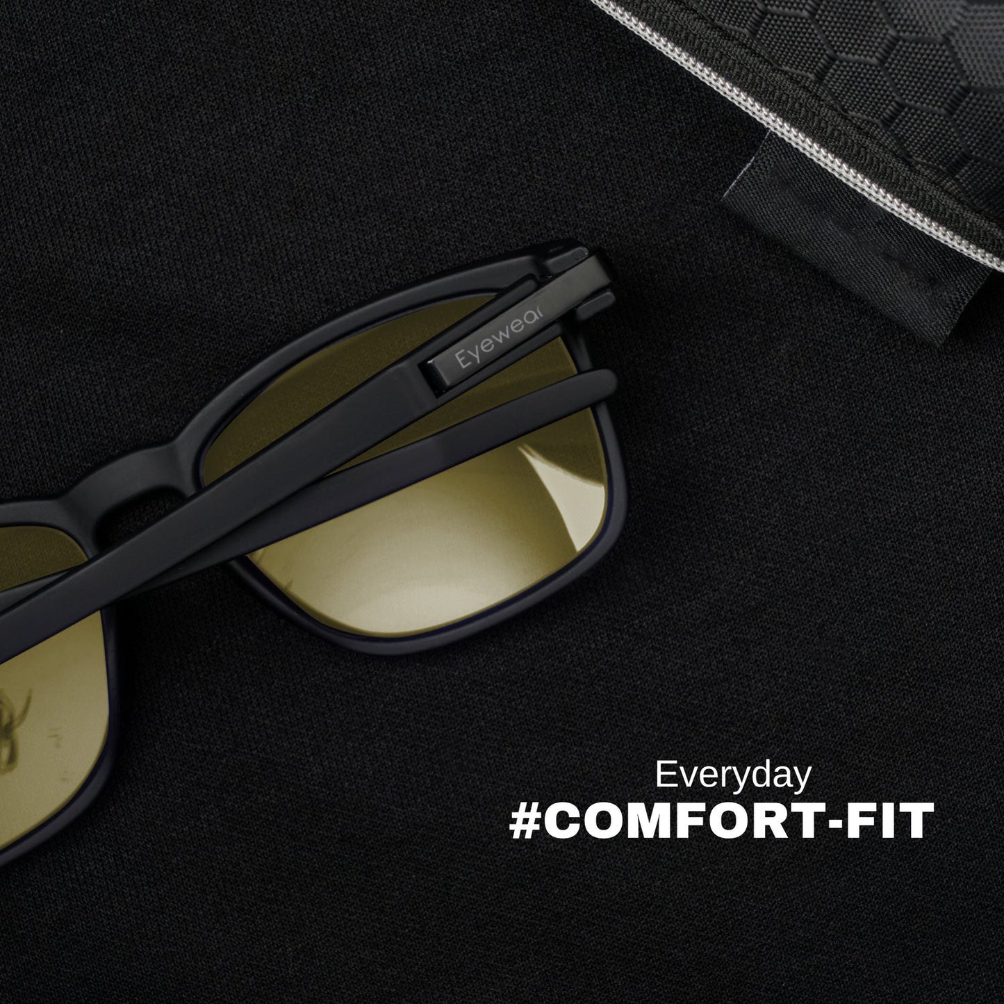 LuxeSpectra Sunglass-Black/Yellow