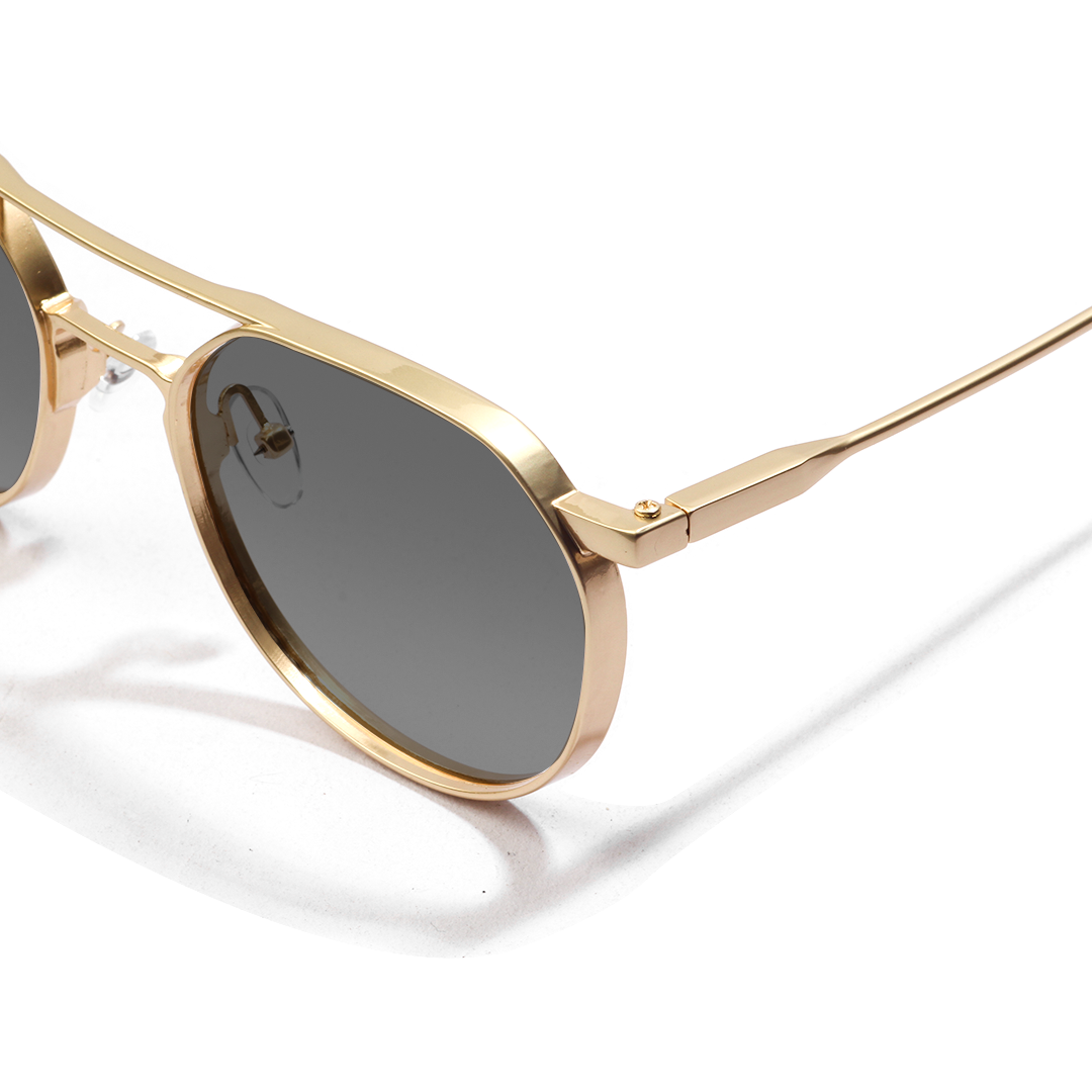ShadeShield Sunglasses- Silver/Black/Gold