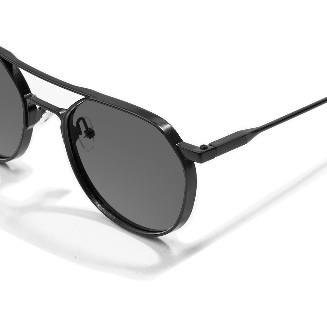 ShadeShield Sunglasses- Silver/Black/Gold