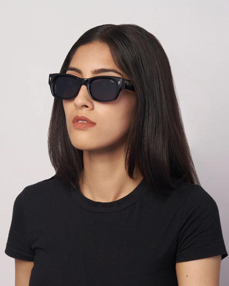 Solar Chic Sunglasses- Black/Yellow
