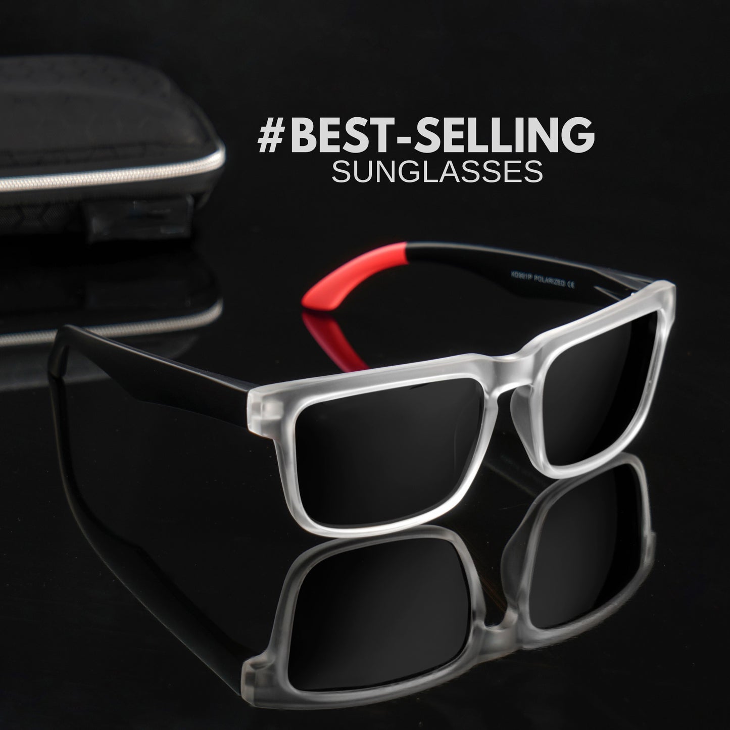 LuxuryGlint Vision Sunglass- Black/Orange