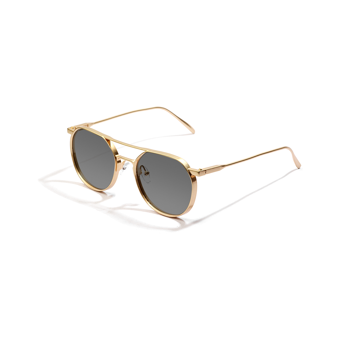 ShadeShield Sunglasses- Silver/Black/Gold