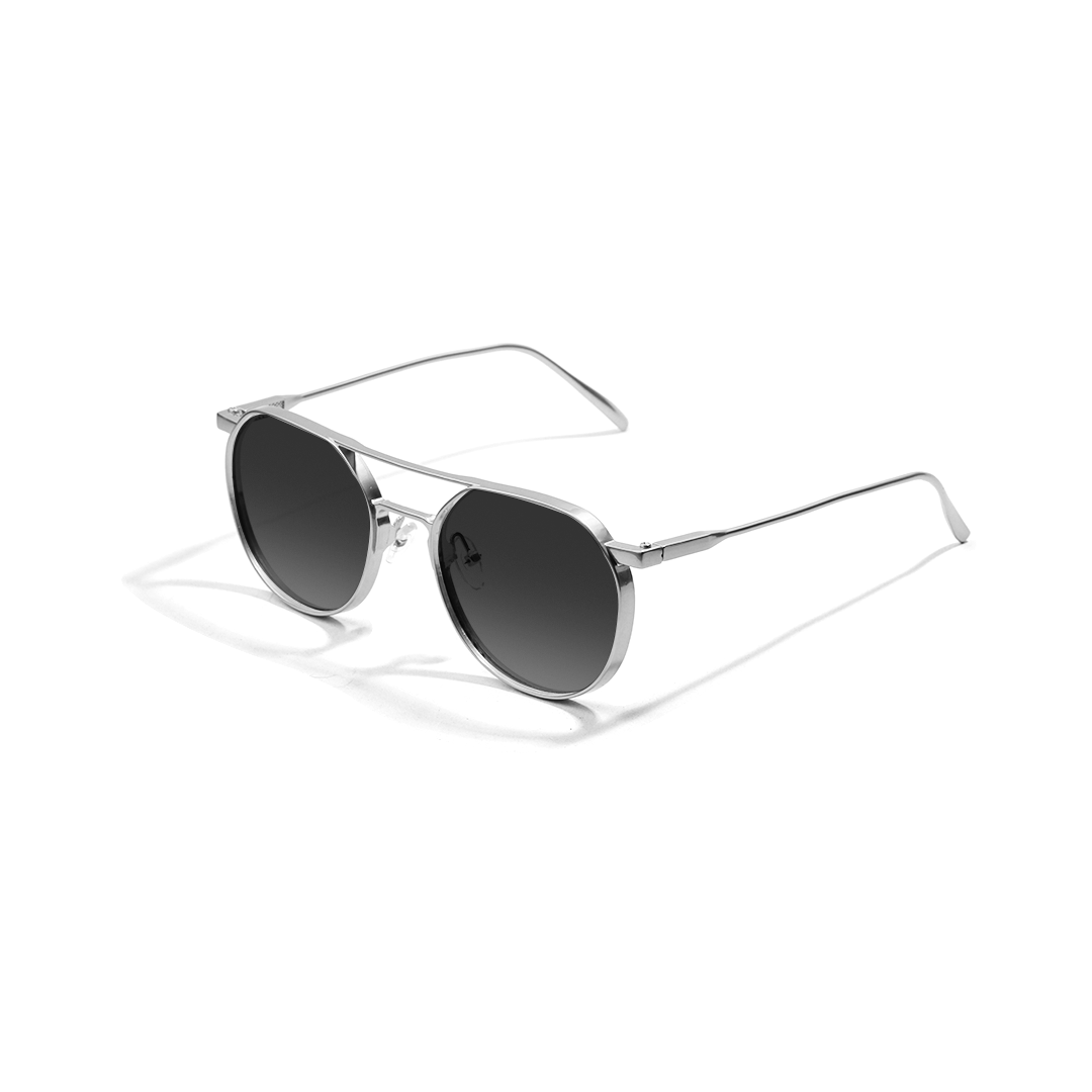 ShadeShield Sunglasses- Silver/Black/Gold