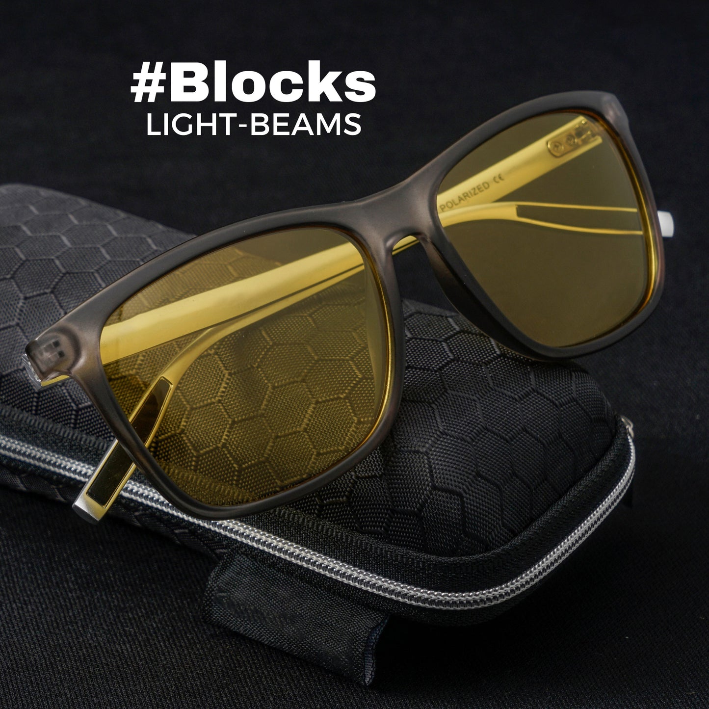 Luxurious FlashFrames Sunglass - Black/Yellow