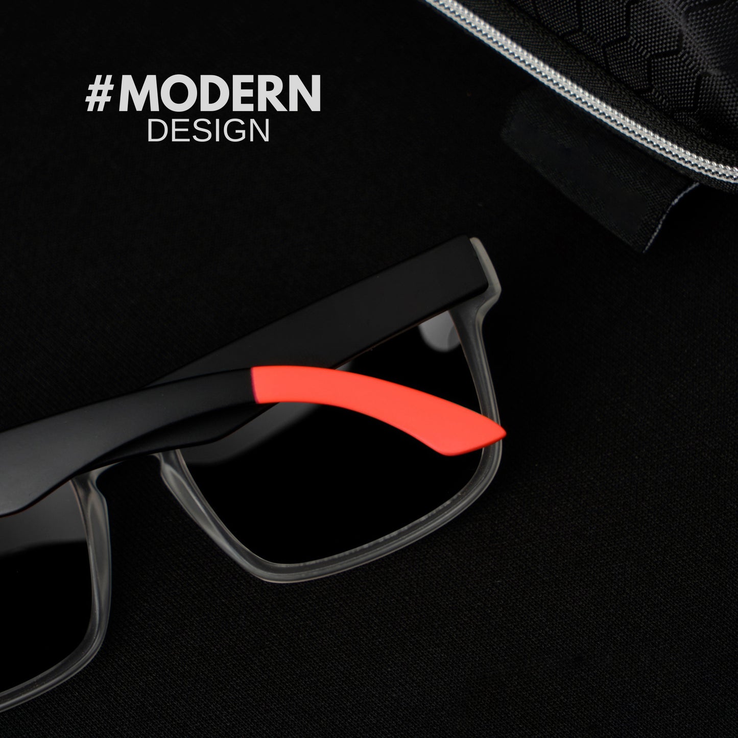 LuxuryGlint Vision Sunglass- Black/Orange