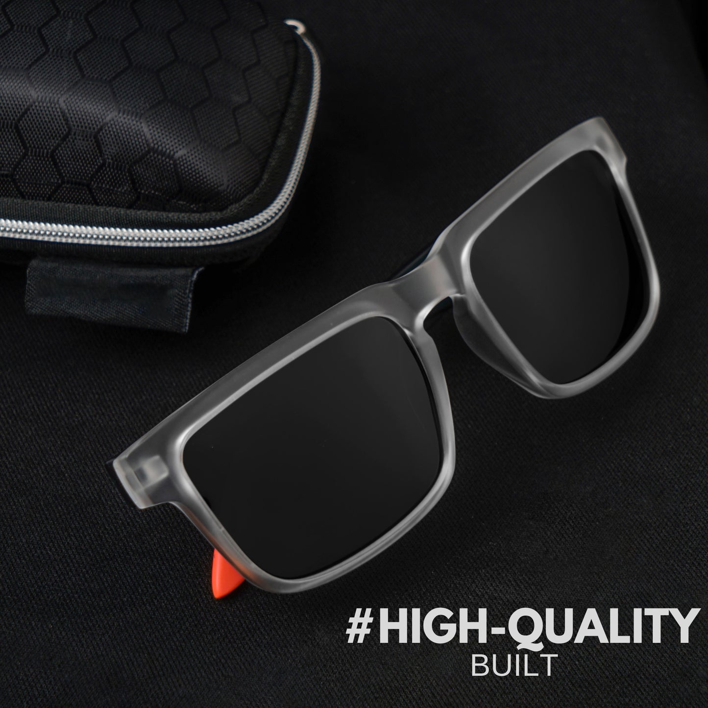 LuxuryGlint Vision Sunglass- Black/Orange