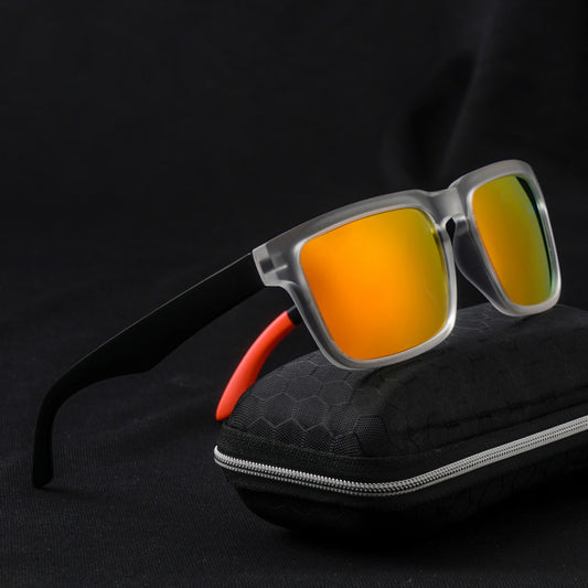 LuxuryGlint Vision Sunglass- Black/Orange