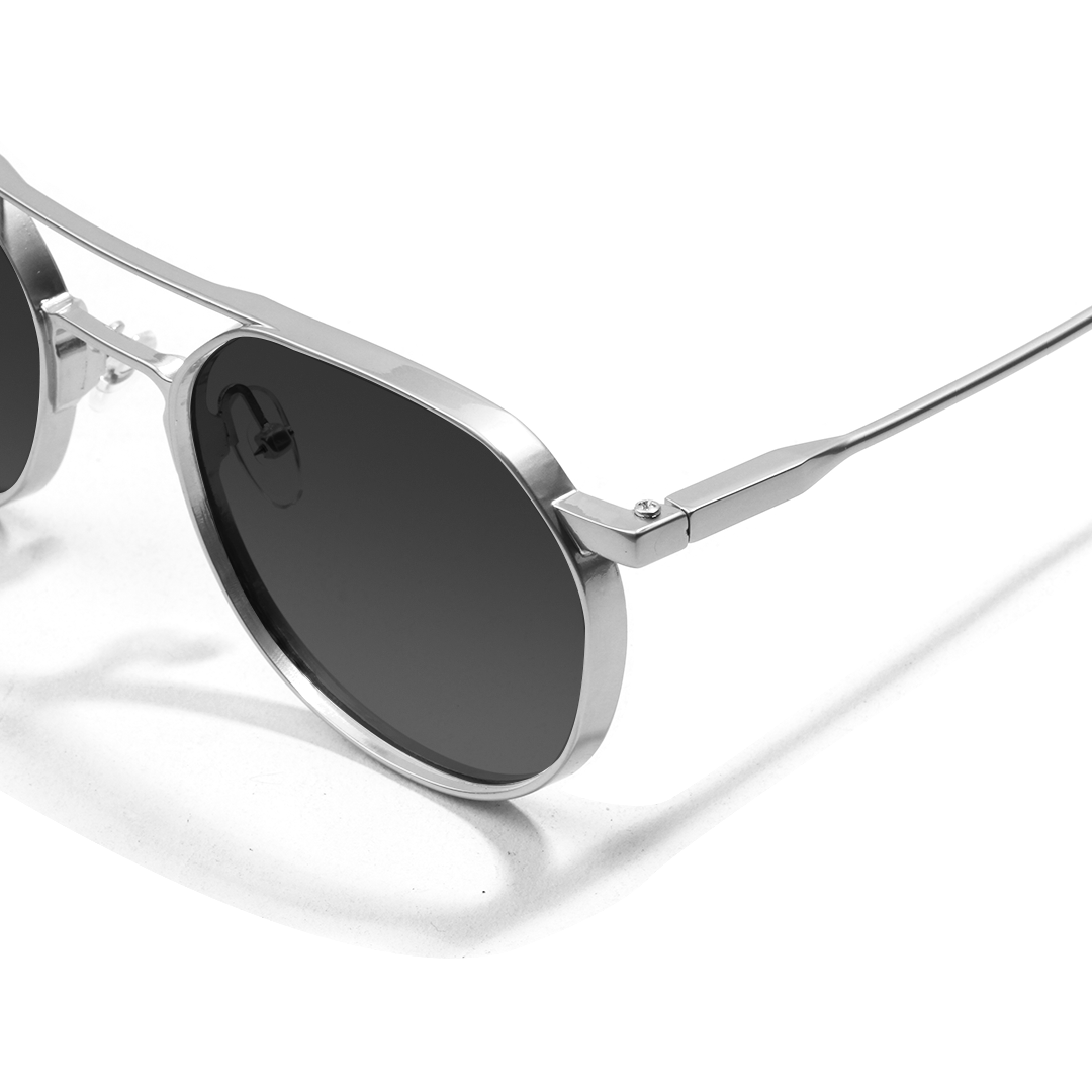 ShadeShield Sunglasses- Silver/Black/Gold